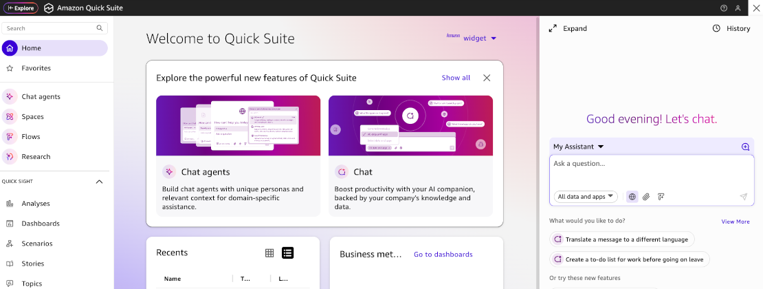 Amazon Quick Suite Solution